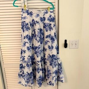 Abercrombie & Fitch Blue Floral Maxi Skirt